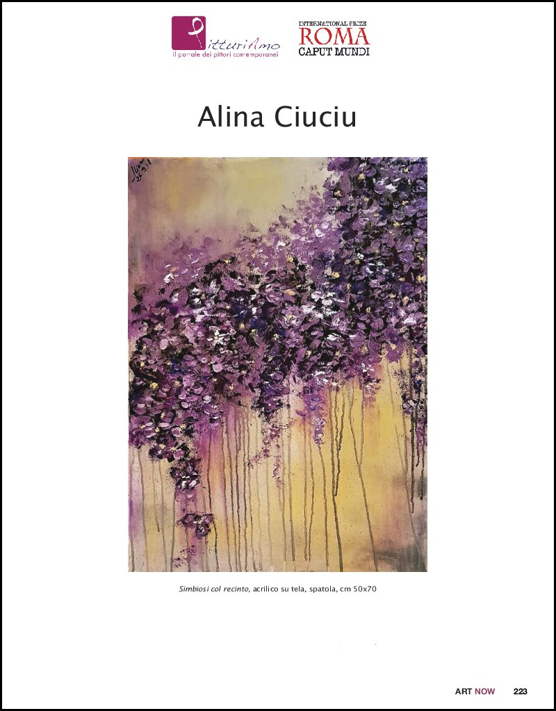 ArteDiAlina.com award: International Prize Roma Caput Mundi - &ldquo;Simbiosi col recinto&rdquo;