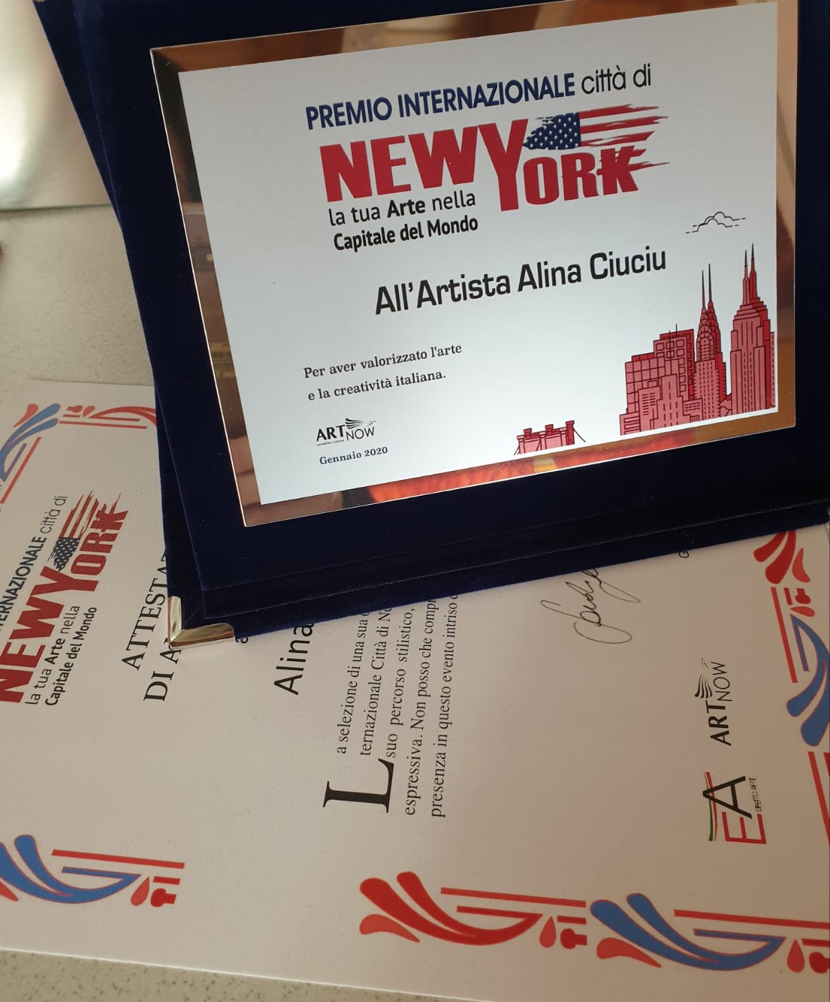 ArteDiAlina.com award: Premio Internazionale Città di New York