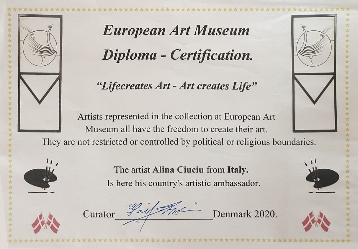 ArteDiAlina.com award: Museo d\'Arte Europea - Certification 2020