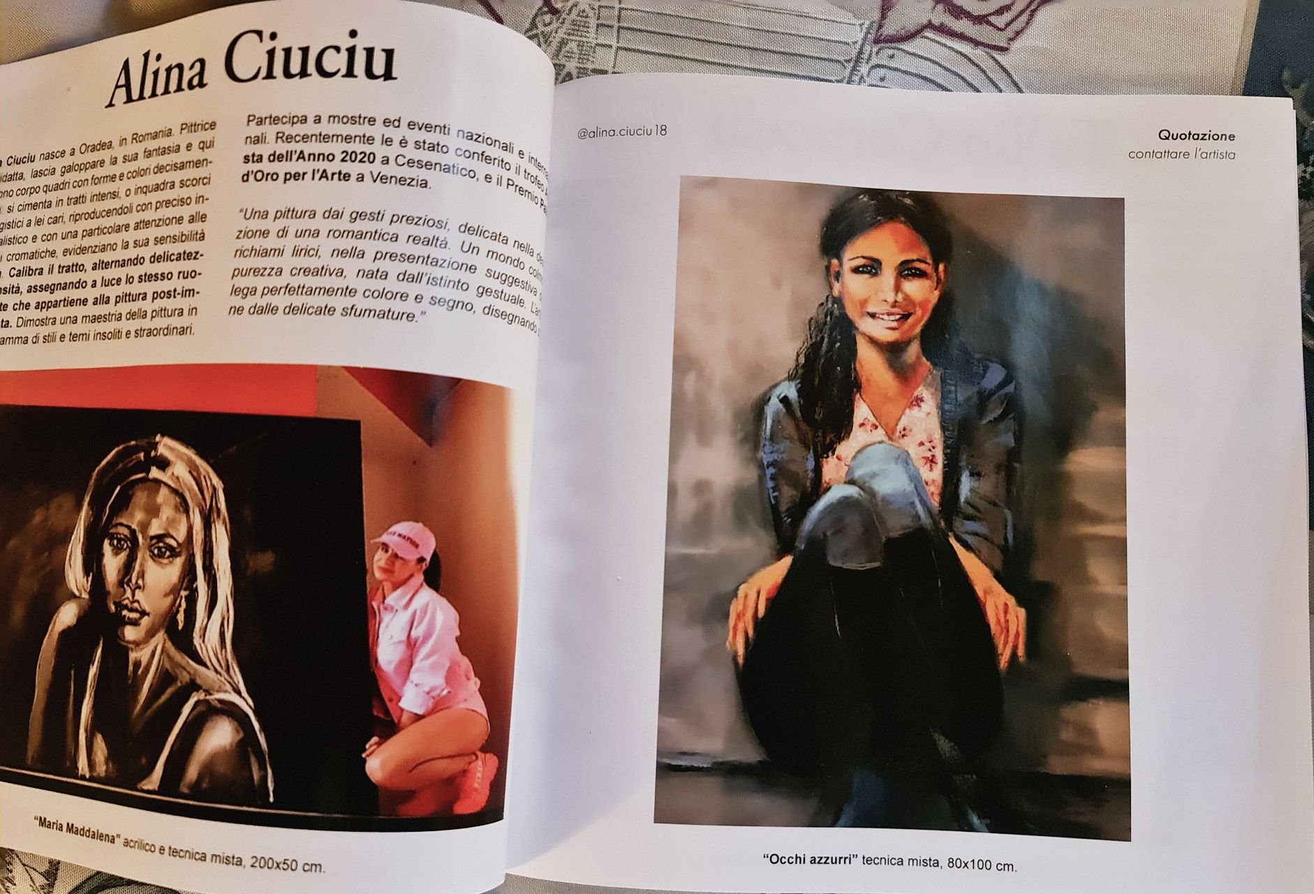 ArteDiAlina.com award: Oscar dell\'Arte 2021 - &ldquo;Occhi azzurri&rdquo;