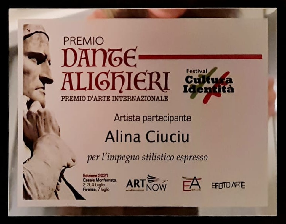 ArteDiAlina.com award: Premio Dante Alighieri 2021