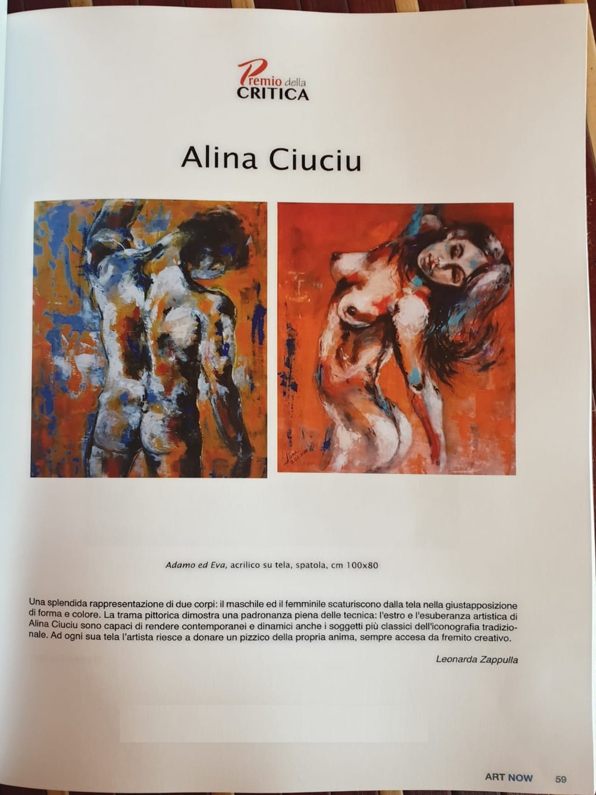ArteDiAlina.com award: Premio della Critica 2020 - &ldquo;Adamo&rdquo; & &ldquo;Eva&rdquo;