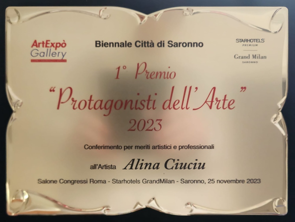 ArteDiAlina.com award: 1° Premio "Protagonisti dell\'Arte" 2023