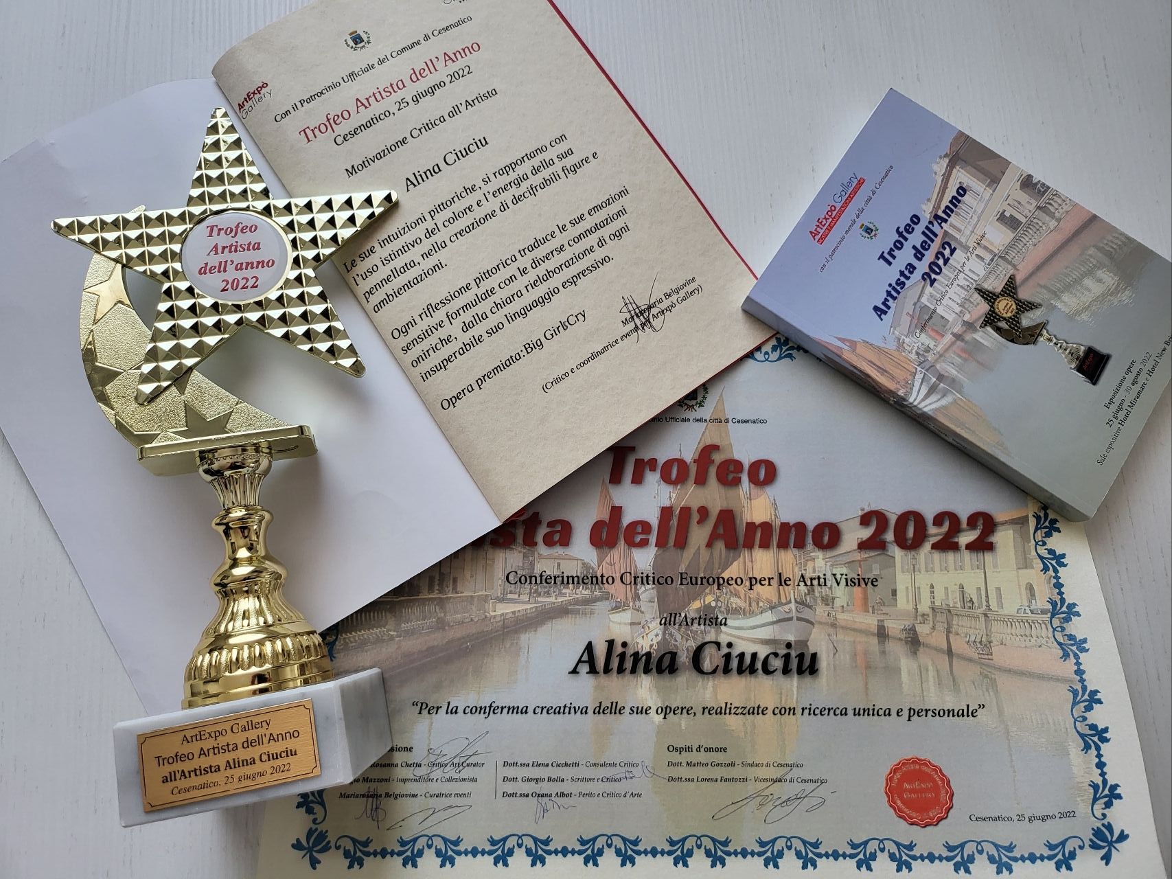 ArteDiAlina.com award: Trofeo Artista dell\'Anno 2022