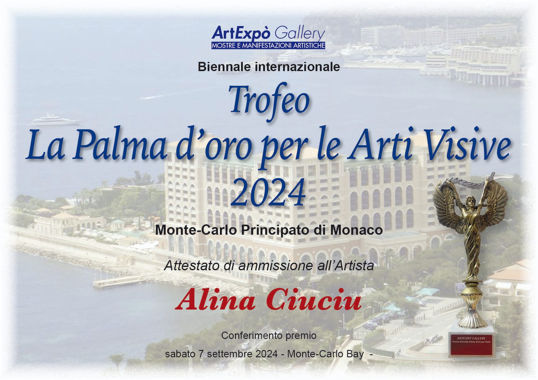 Trofeo Palma DOro 2024-Ammissione