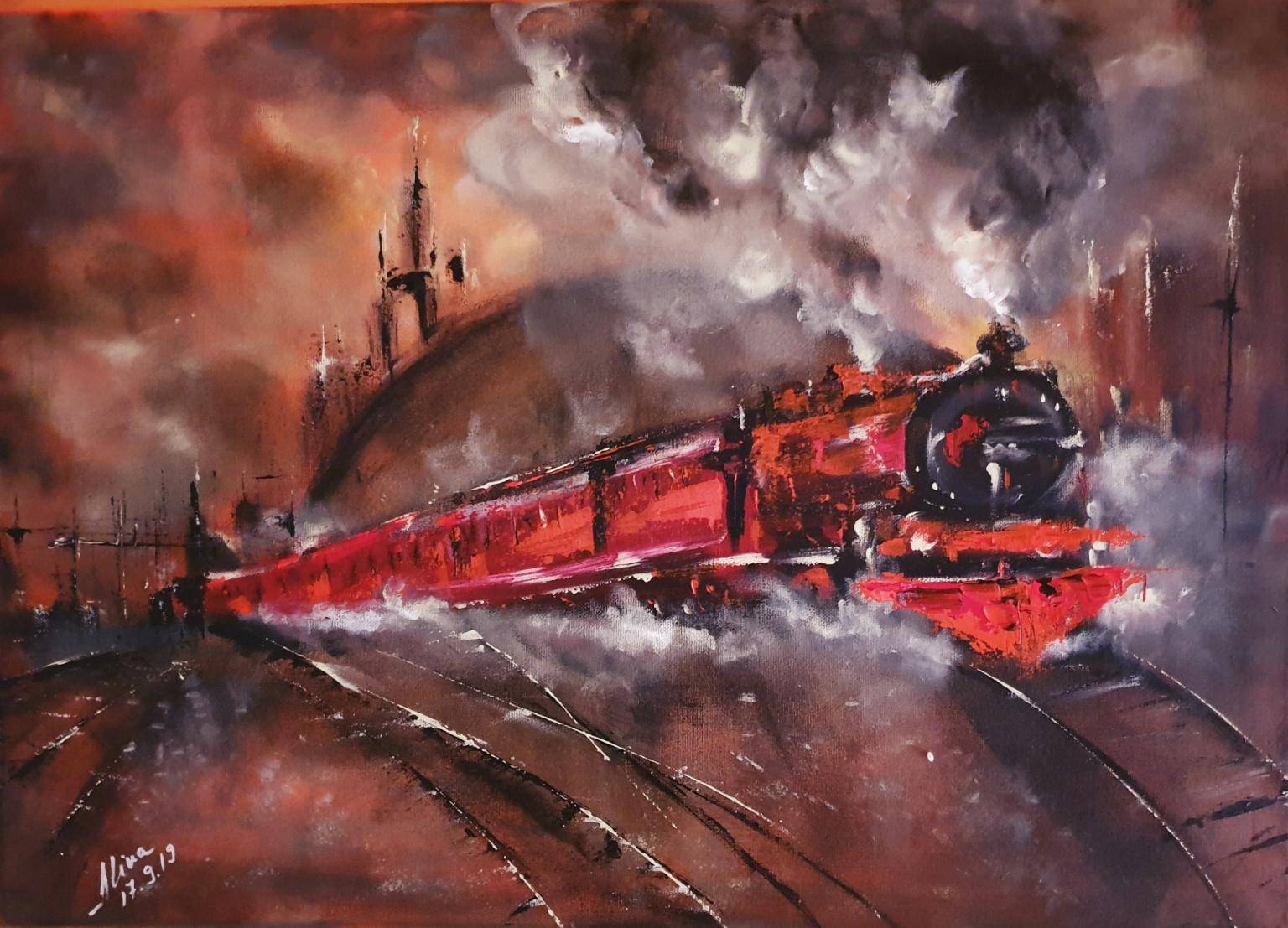 ArteDiAlina.com painting: Departure