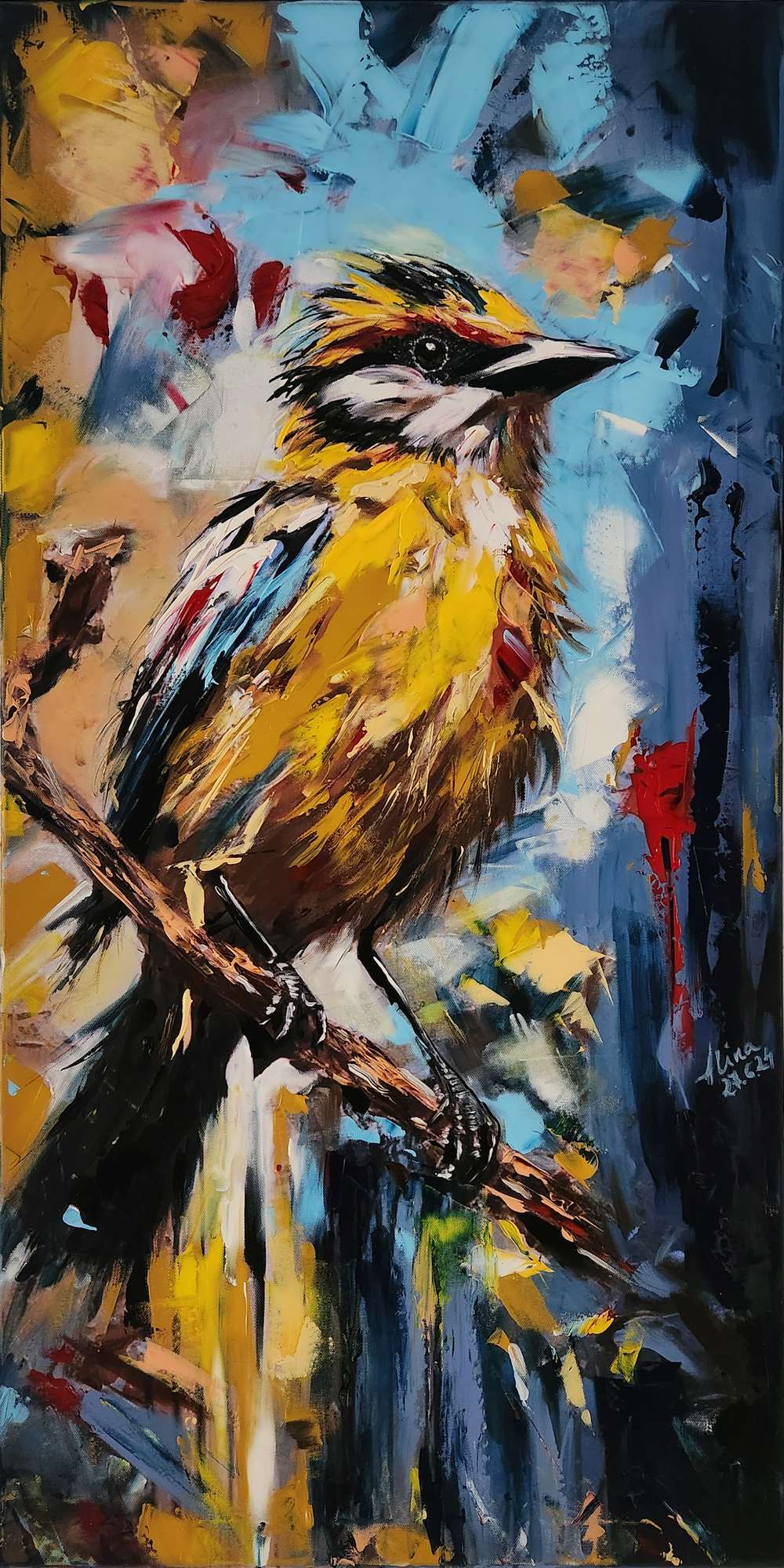 ArteDiAlina.com painting: Feathered