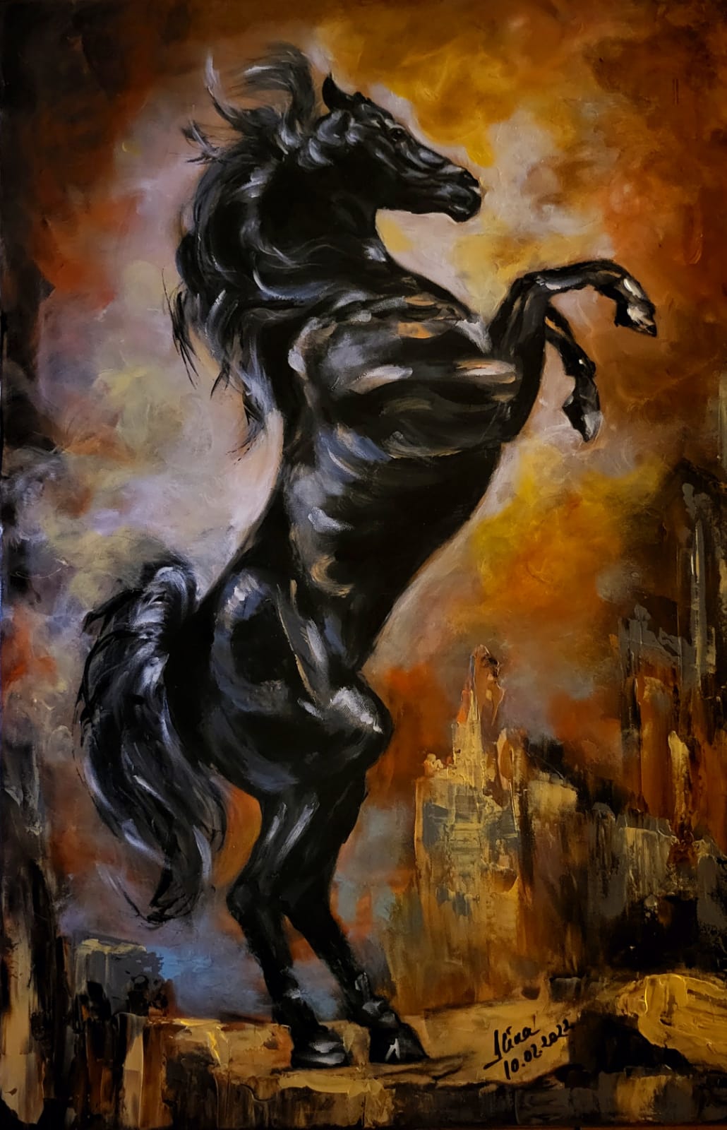 ArteDiAlina.com painting: Horsepower