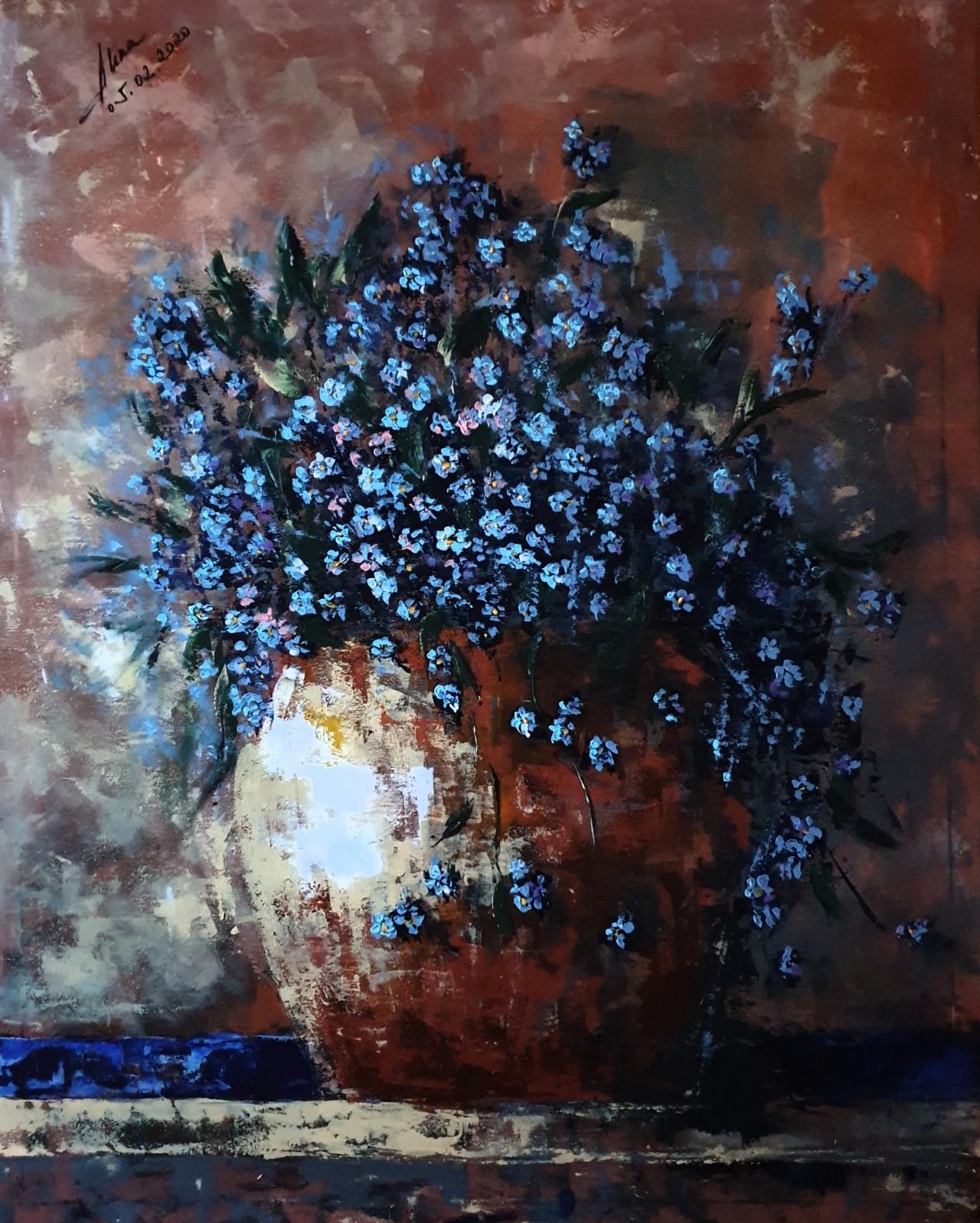 ArteDiAlina.com painting: Myosotis