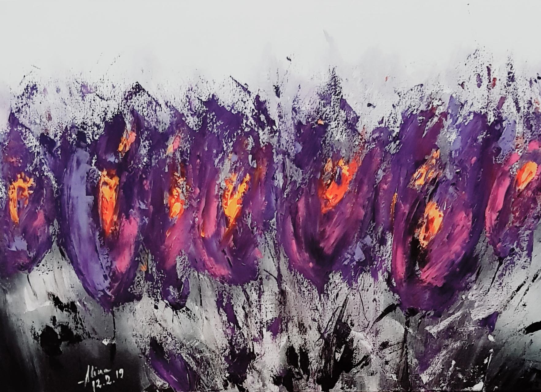 ArteDiAlina.com painting: crocuses